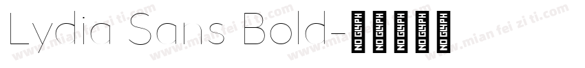 Lydia Sans Bold字体转换
